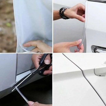 USZCZELKA OCHRONNA DRZWI SAMOCHODOWYCH OSŁONA KRAWĘDZI NA RANT 5M BEZBARWNA