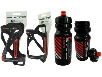 Bidon Rowerowy 600ml + Koszyk Race One Włoski