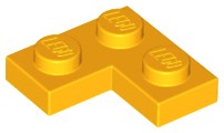 LEGO 2420 PŁYTKA NAROŻNA 2x2 pomarańczowa jas (1g)
