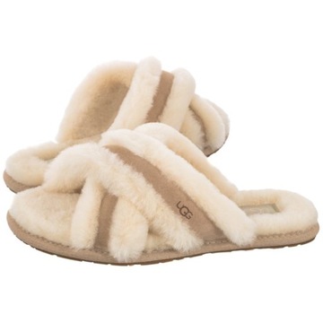 Buty Damskie Klapki Kapcie UGG Scuffita 1123572 Beżowe