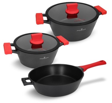 Zestaw garnków i patelni 5 el. Obsidian Zwieger