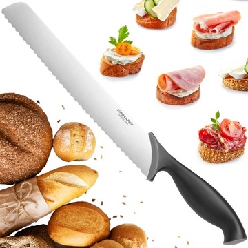 FISKARS ZESTAW 5 NÓŻY KUCHENNYCH CHLEBA OBIERANIA SZEFA KUCHNI POMIDORÓW