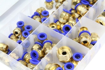 РАЗЪЕМ ПРЯМОЙ ПНЕВМАТИЧЕСКИЙ РАЗЪЕМ GW 1/4 1/2 1/8 НАБОР из 72 шт.