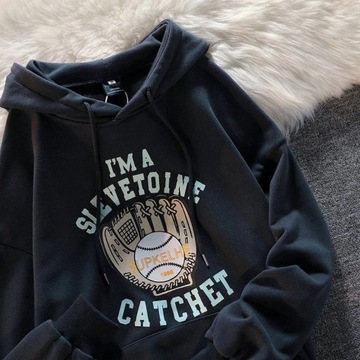 Dark green American baseball gloves printed Hoodie youth fashion Sweatshirt