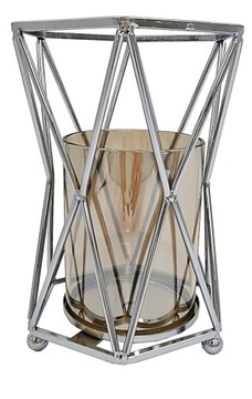 ŚWIECZNIK LAMPION SILVER BC-9 ŚWIECZKA