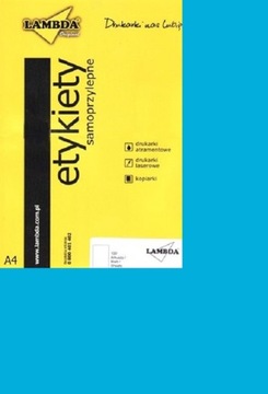 icpc Etykiety samoprzylepne A4 NIEBIESKIE 100 szt.