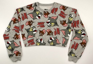 Tom and Jerry Bluza Crop Top rozm. M Kot Mysz