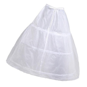 Девушка белое платье Нижняя юбка 3 обруча, кринолин