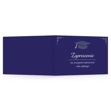 ZAPROSZENIE ELEGANCKIE NA ZAKOŃCZENIE ROKU SZKOLNEGO (SKŁADANE) - LearnHow