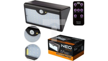 Lampa solarna LED ścienna zewnętrzna 10W 5000mAh 900lm IP65 z panelem fot