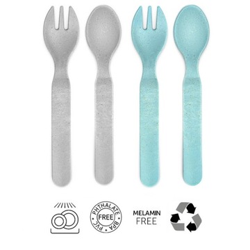 Sztućce dzieci eco zaokrąglone BPA free 2kpl REER