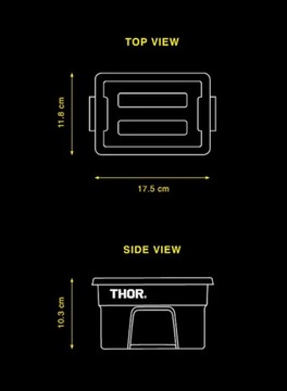 Контейнер для хранения тора мини -стока для хранения 1 л - серый