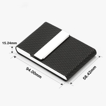 Мужской кожаный футляр для визиток, элегантный подарок, черный кошелек для карт из искусственной кожи
