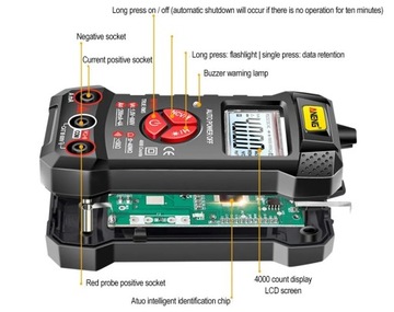 ANENG M167 АВТОМАТИЧЕСКИЙ СВЕТОДИОДНЫЙ NCV МУЛЬТИМЕТР