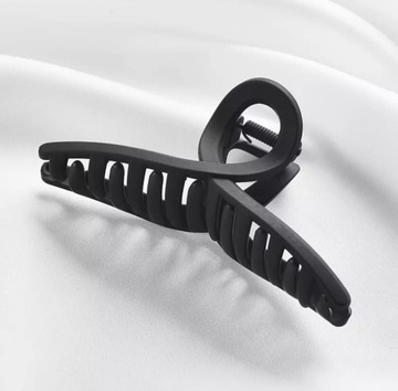 Шпилька, застежка, застежка, зубцы, челюсть, матовая черная, большая, длинная