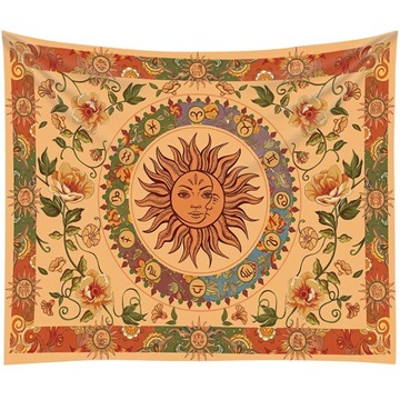 Sun Moon Tapestry Vintage Home Decor gobeliny