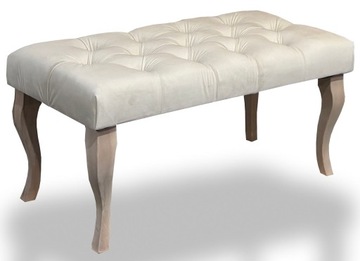 SkrzynkoVe Ławka tapicerowana nogi LUDWIK CHESTERFIELD kolory wzory 80