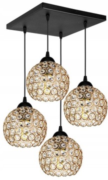 Lampa Sufitowa Szklana Żyrandol RETRO Loft LED HIT