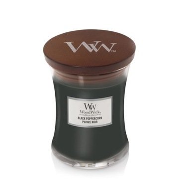 Woodwick Średnia Świeca Black Peppercorn Prezent