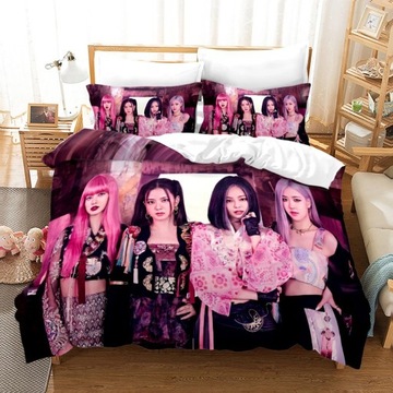 KOMPLET POŚCIELI 3D 160x200 BLACKPINK 3CZ.