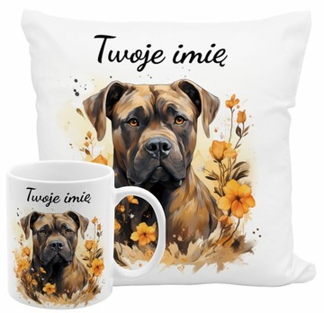 KUBEK PODUSZKA ZESTAW PIES PIESEK RASA CANE CORSO