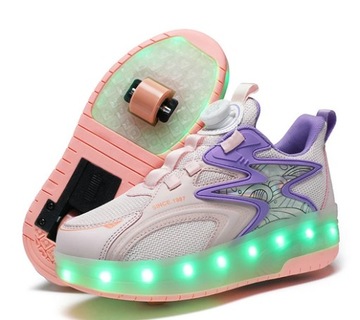 BUTOROLKI BUTY LED Z KÓŁKAMI WROTKI ROLKI