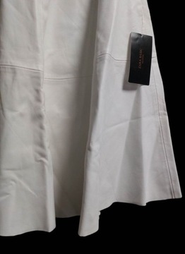 Zara biała trapez Spódnica mini imitacja skóry XS
