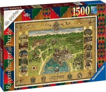 Puzzle Ravensburger Harry Potter 1500 elementów Puzzle 1500 Mapa Hogwartu