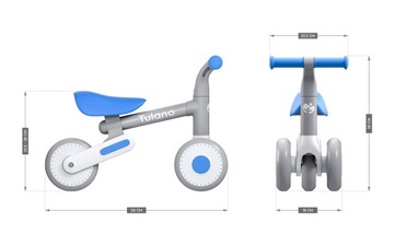 БАЛАНСИРУЮЩИЙ ВЕЛОСИПЕД детский ходунки TULANO Scout 20 Blue.