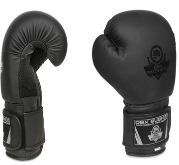 МАТОВЫЕ ЧЕРНЫЕ БОКСЕРСКИЕ ПЕРЧАТКИ DBX BUSHIDO BLACK MASTER 16 УНЦИЙ