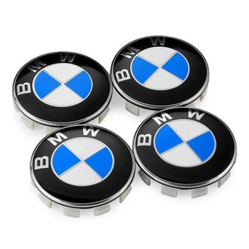 EMBLEMATY DEKIELKI ZAŚLEPKI KAPSLE ZNACZKI BMW 68 MM do FELG ALUFELG 4 SZT