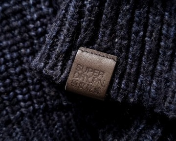 SUPERDRY PREMIUM M61003KPF1 KARDIGAN JACOB Wełniany Męski Sweter L