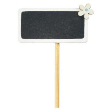 Белая деревянная этикетка на козырьке, 14 см.