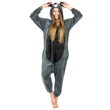 KOSTIUM ONESIE PRZEBRANIE DRES SZOP PRACZ PIŻAMA CIEPŁA ROZPINANA XL