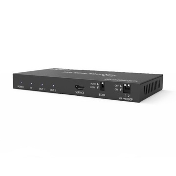 HDV B12SA Rozdzielacz Splitter HDMI 2.0 1x2 ze Skalerem 2 wyjścia 4K