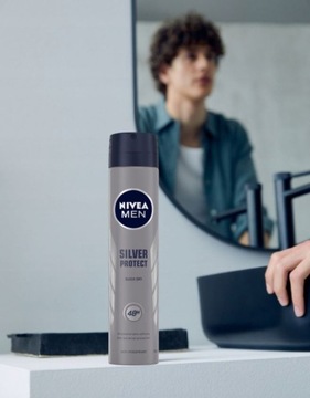 NIVEA MEN SILVER PROTECT Мужской спрей-антиперспирант 200 мл x 3 шт.