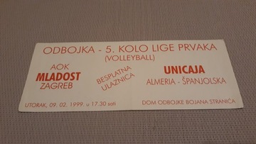 Siatkówka , Mladost Zagrzeb - Unicaja , puchary