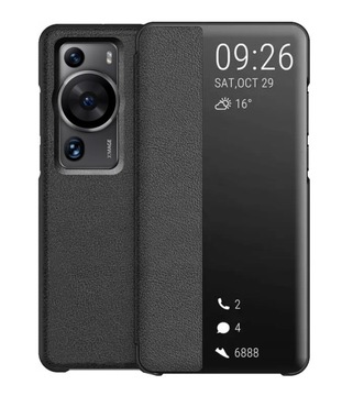 Etui SMART VIEW LEATHER do Huawei P60 Pro, SKÓRA