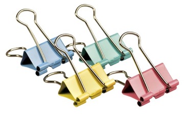 CLIPS KLIPY KLIPSY BIUROWE 15 MM 60 SZT TETIS MIX