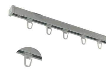 KARNISZ SZYNA SUFITOWA pojedyncza TYPU M aluminiowa 120cm