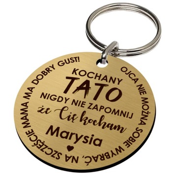 Dzień ojca TATY prezent upominek brelok breloczek