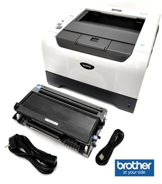 Brother HL-5250DN (10-30K) pełen toner 100%, kable