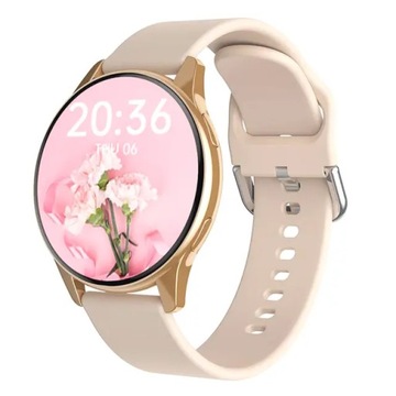 Smart Watch Bluetooth Active 2 T2 pro złoty, pasek gumowy