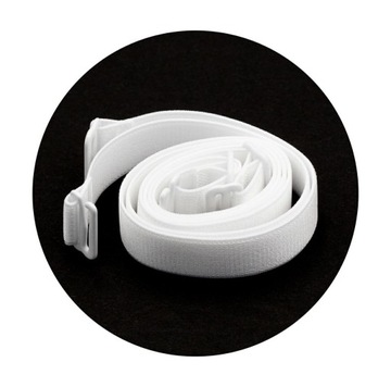 Ramiączka do stanika tekstylne białe 16mm 1 para