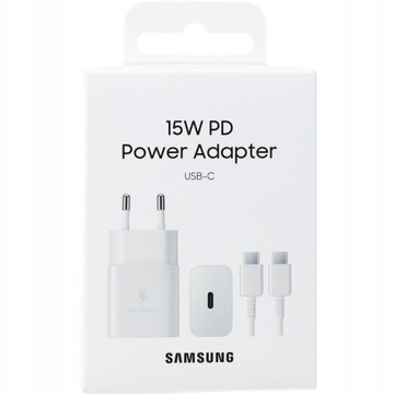 Oryginalna Ładowarka SAMSUNG 15W USB-C + Kabel 1m