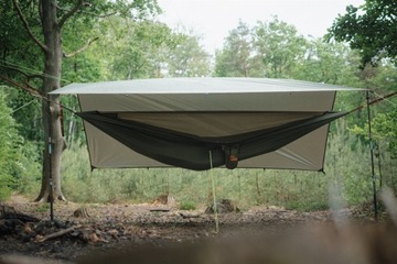 Płachta biwakowa tarp plandeka survival 300x300cm
