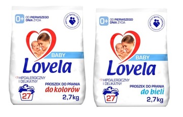 Lovela Baby Proszek do prania 2,7kg x 2 / 54pr Kolor Biel