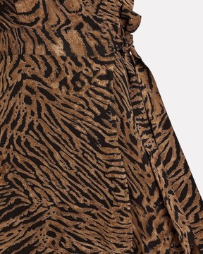 GANNI sukienka 38 M TIGER PRINT GEORGETTE