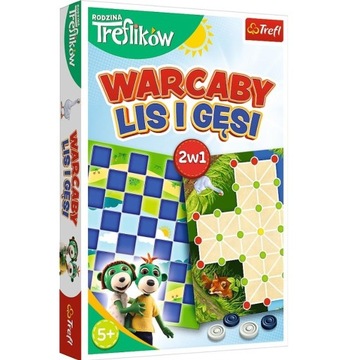 GRA WARCABY LIS I GĘSI planszowa 2 GRY Trefliki