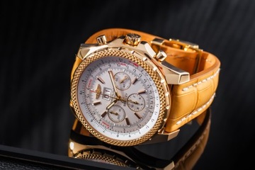 BREITLING BENTLEY 6.75 AUTOMATIC K44362 18K GOLD 48MM NOWY PASEK/KPL.